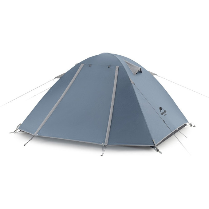 Палатка NATUREHIKE P-SERIES NH18Z033-P 210T/65D, трехместная, серо-голубая 6927595783634